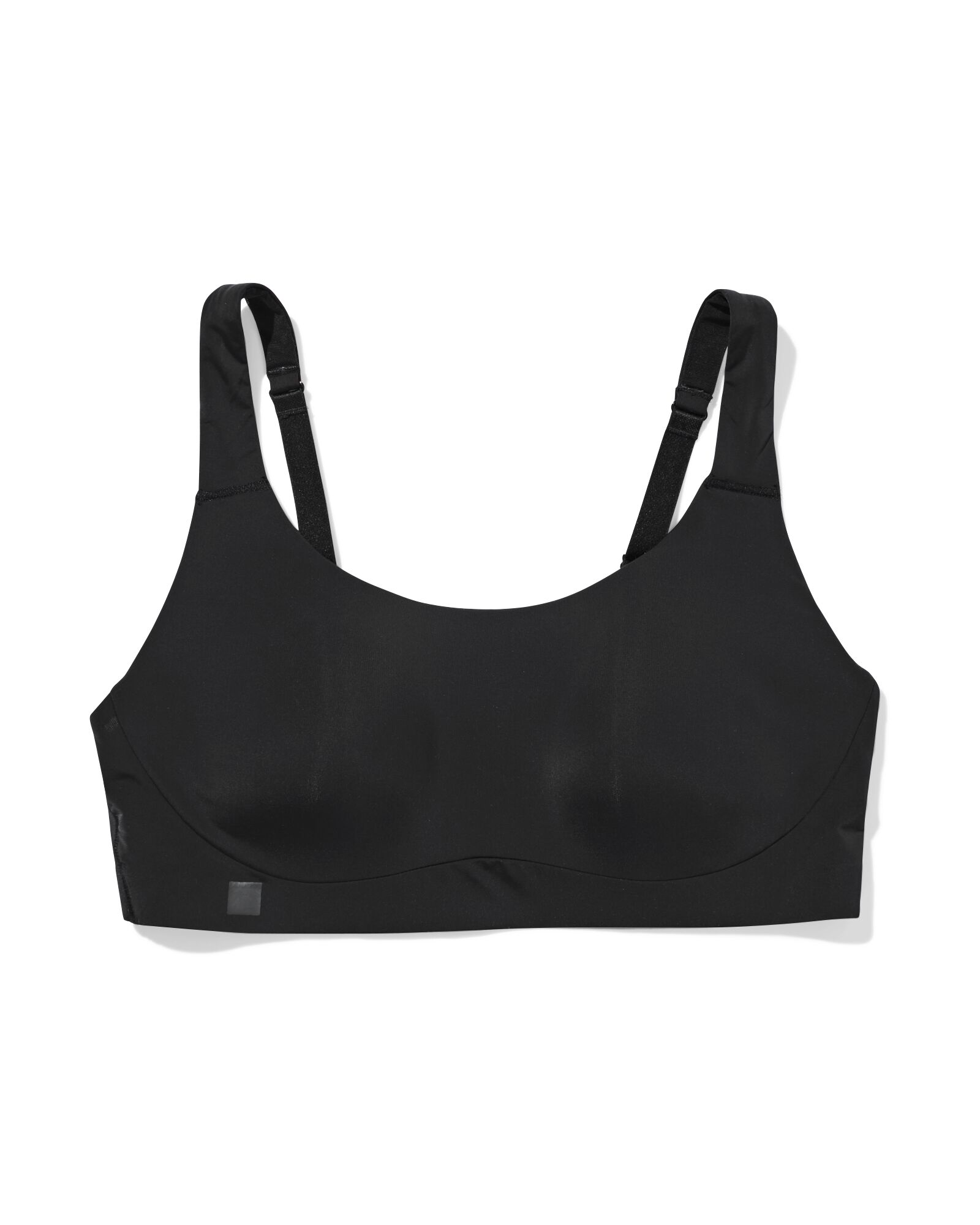 voorgevormde sportbh zonder beugel medium support zwart zwart - 21700325BLACK - HEMA