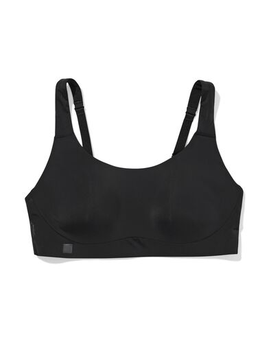 voorgevormde sportbh zonder beugel medium support zwart zwart - 21700325BLACK - HEMA