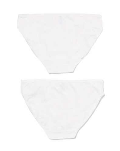 2 slips femme coton stretch blanc blanc - 1000030277 - HEMA