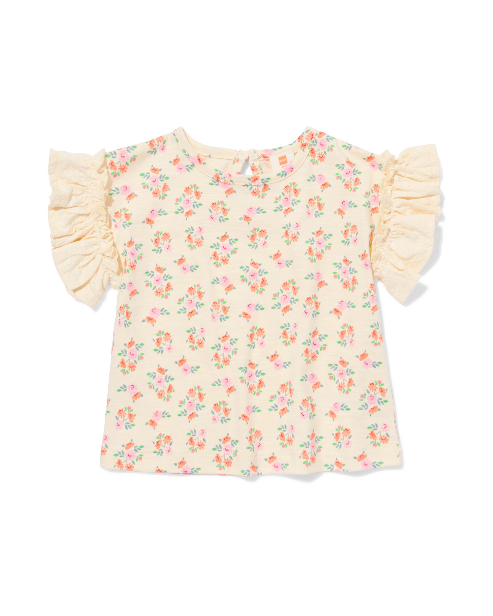 Baby-T-Shirt mit Stickerei  ecru - 33093760ECRU - HEMA