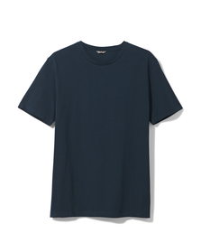 t-shirt homme regular fit col rond bleu foncé bleu foncé - 1000030200 - HEMA