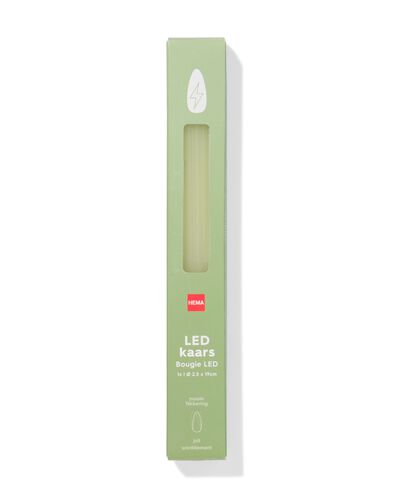 bougie longue LED ⌀2,3x20cm nervur&eacute;e vert clair - 13550137 - HEMA