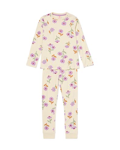 pyjama enfant c&ocirc;tel&eacute; &agrave; fleurs blanc cass&eacute; - 23001540OFFWHITE - HEMA