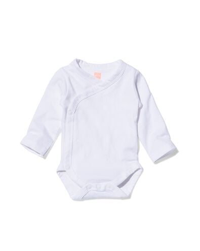 Überschlag-Bodys - Bio-Baumwollstretch - 2 Stück weiß weiß - 1000005362 - HEMA