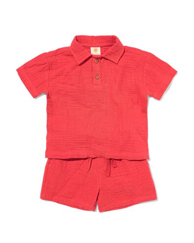 ensemble de v&ecirc;tements b&eacute;b&eacute; coupe confortable mousseline rouge rouge - 33185870RED - HEMA