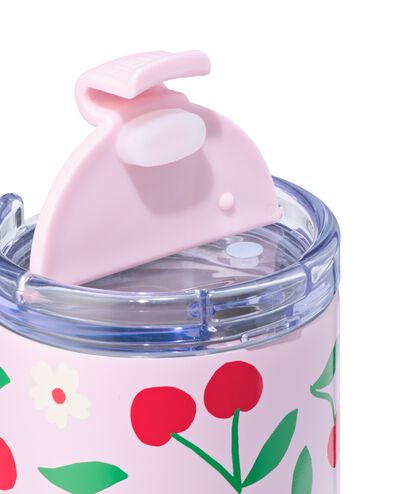 Kaffeebecher to go, 350 ml, Edelstahl, mit Kirschen - 61104500 - HEMA