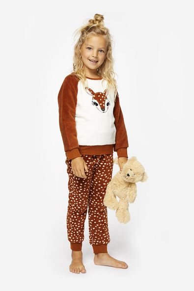Kinder-Pyjama, Fleece, Hirsch rosa - 1000020774 - HEMA