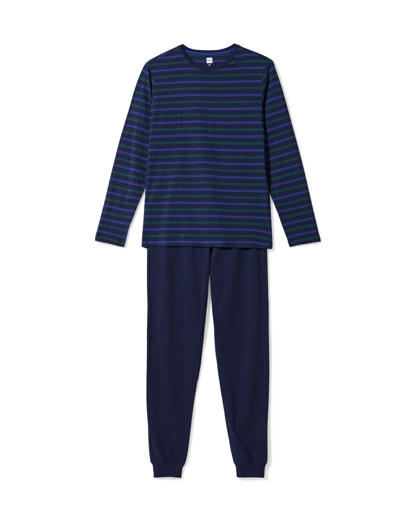 pyjama ray&eacute; homme bleu fonc&eacute; - 23600020DARKBLUE - HEMA