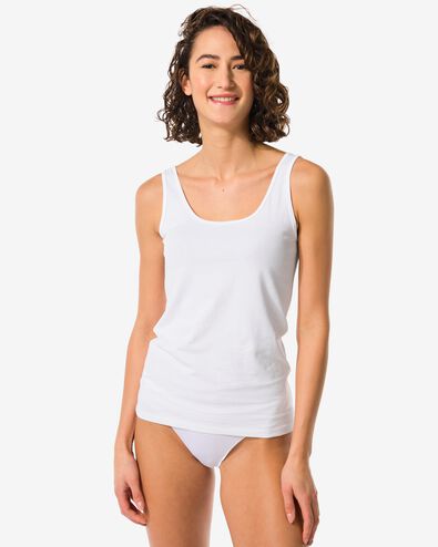 débardeur femme en coton blanc XL - 19681015 - HEMA