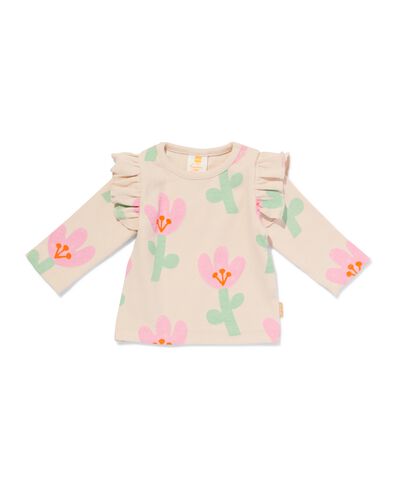 t-shirt nouveau-n&eacute; fleur &eacute;cru - 33415220ECRU - HEMA