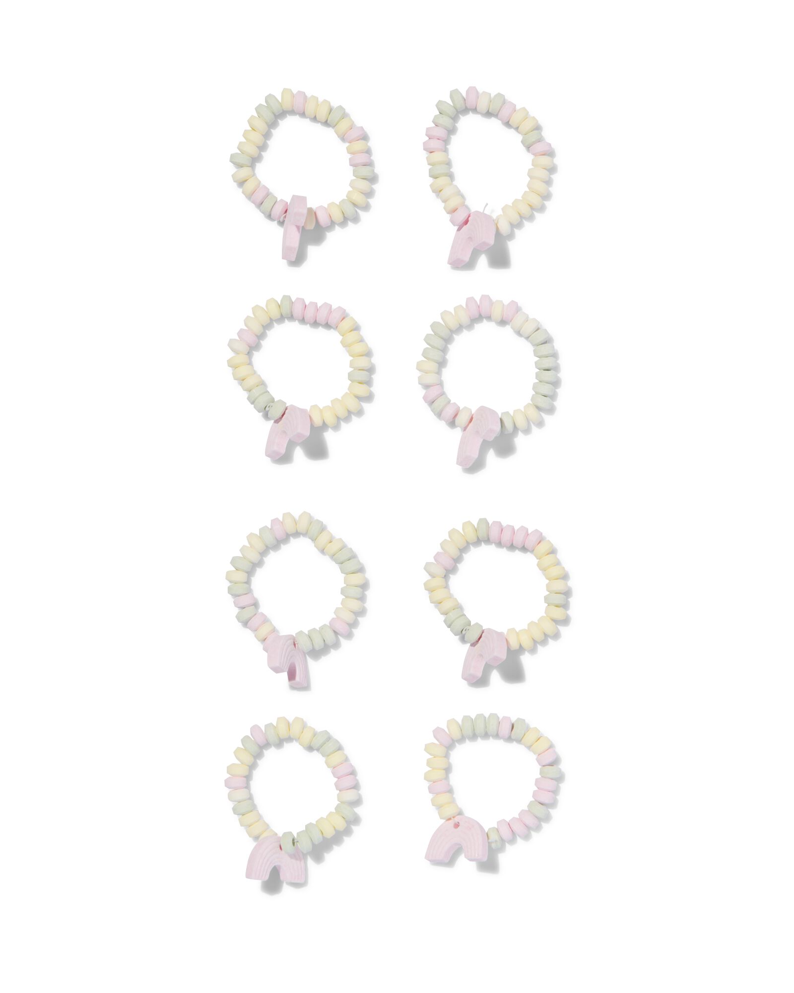 8 bracelets bonbon arc-en-ciel - HEMA