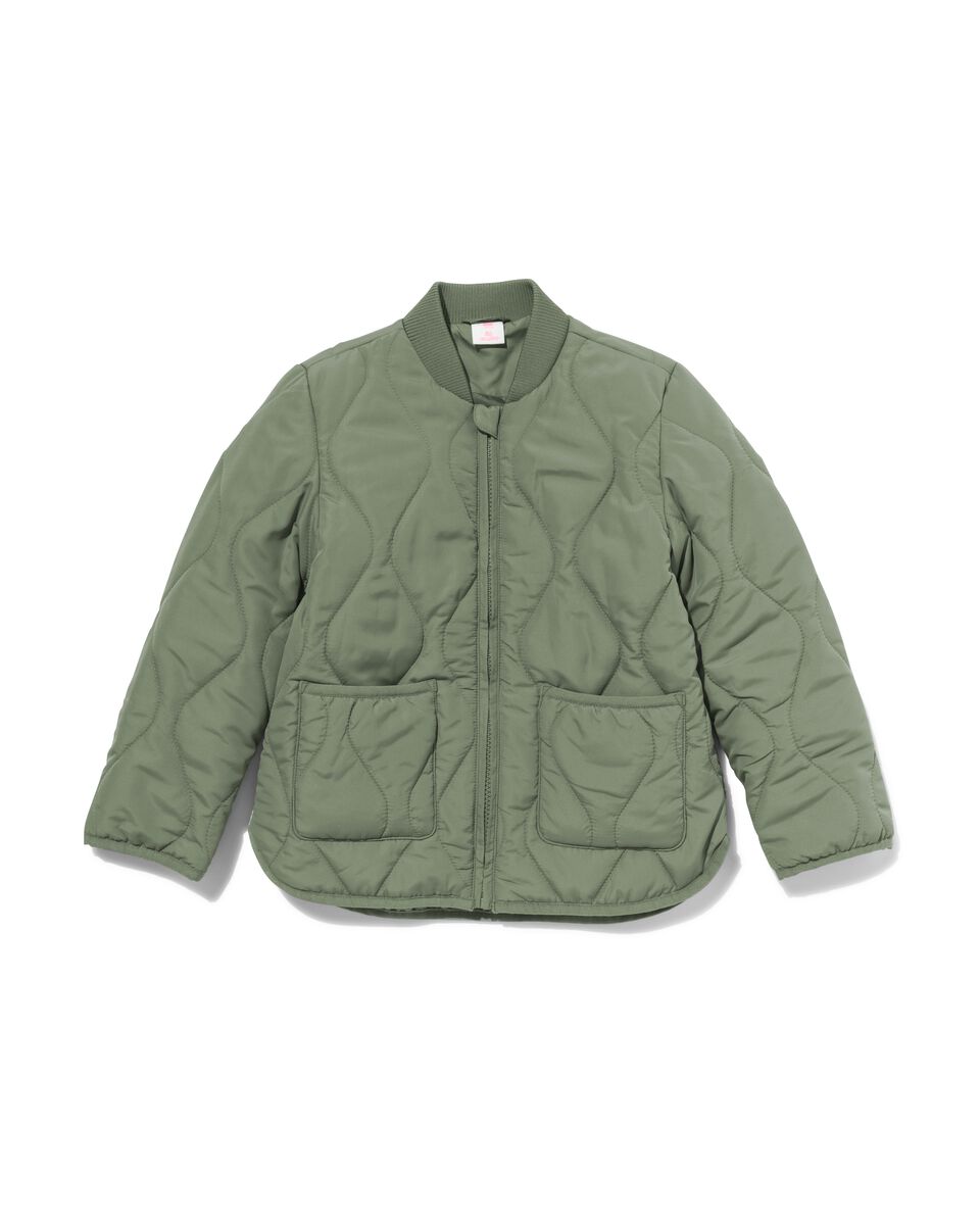manteau enfant matelassé vert vert - 1000029628 - HEMA