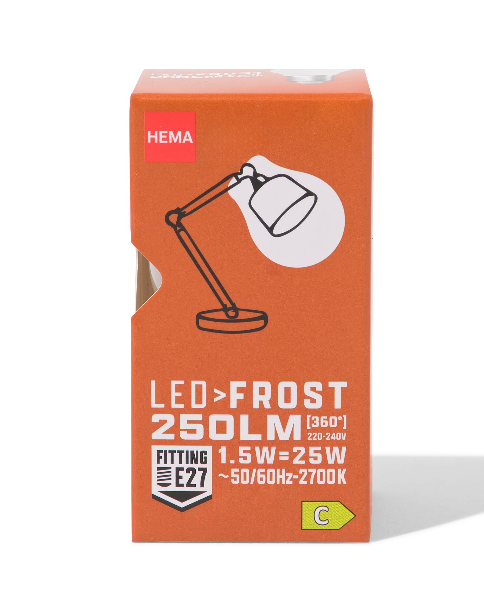 LED-Kugel, matt, E27, 1,5 W, 250 lm - 20000043 - HEMA