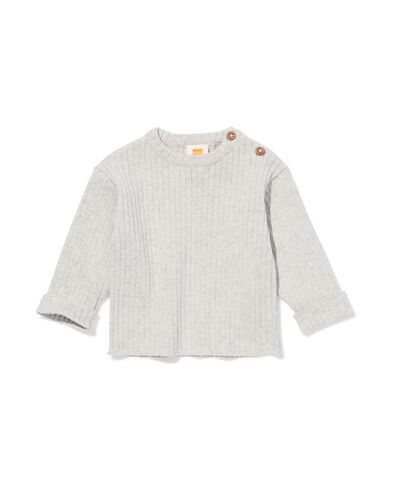 pull c&ocirc;tel&eacute; nouveau-n&eacute; gris chin&eacute; gris chin&eacute; - 33434020GREYMELANGE - HEMA