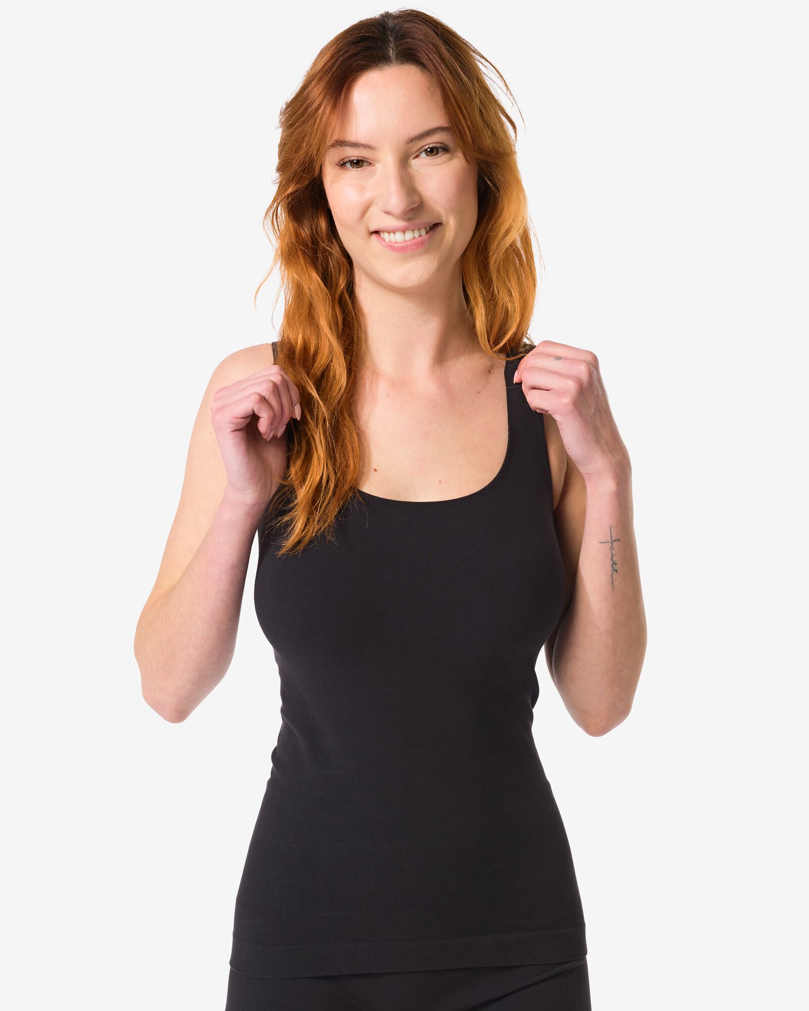 Figurfreundliches Hemd aus Baumwolle mit leichter Korrektur schwarz schwarz - 21520115BLACK - HEMA