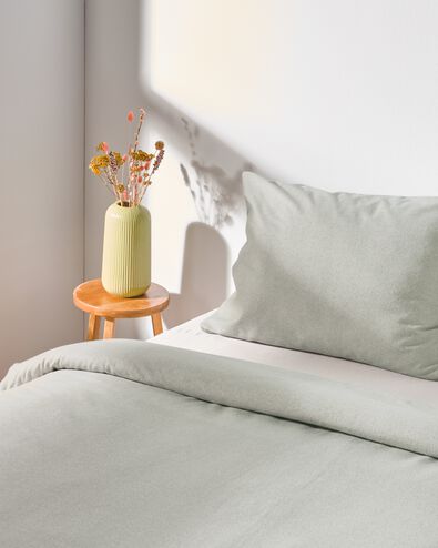 housse de couette flanelle 140x200/220 gris chin&eacute; - 5790302 - HEMA