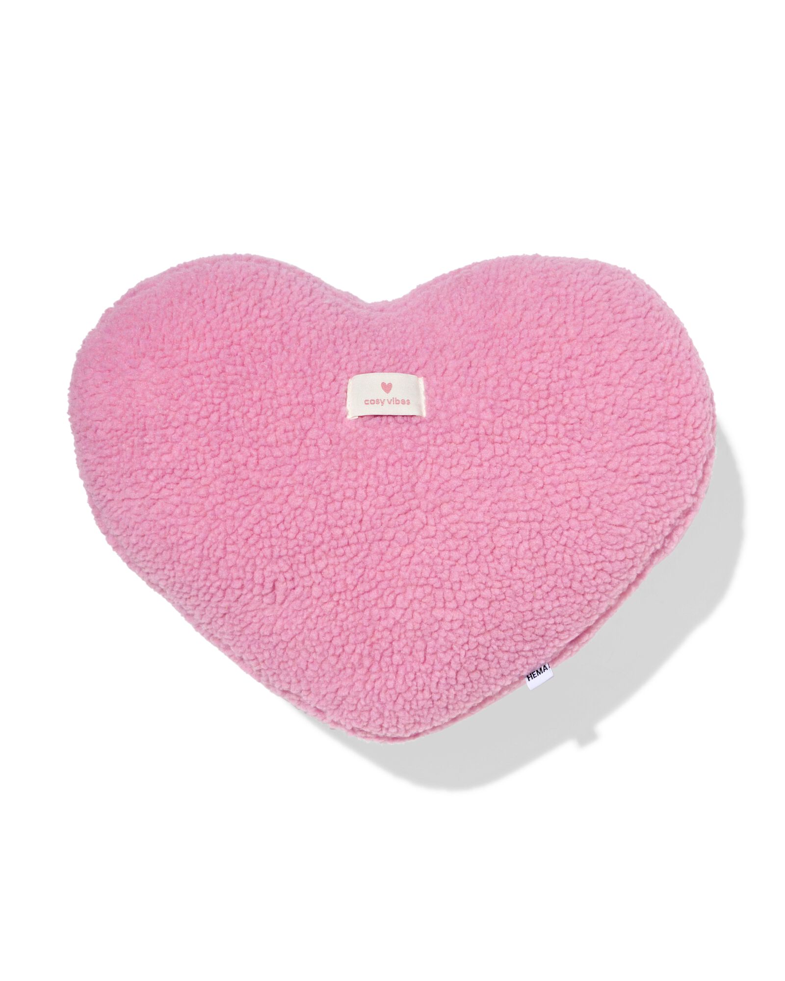 Coussin 3-en-1 15x17cm c&oelig;ur "cosy vibes" rose - 61100252 - HEMA