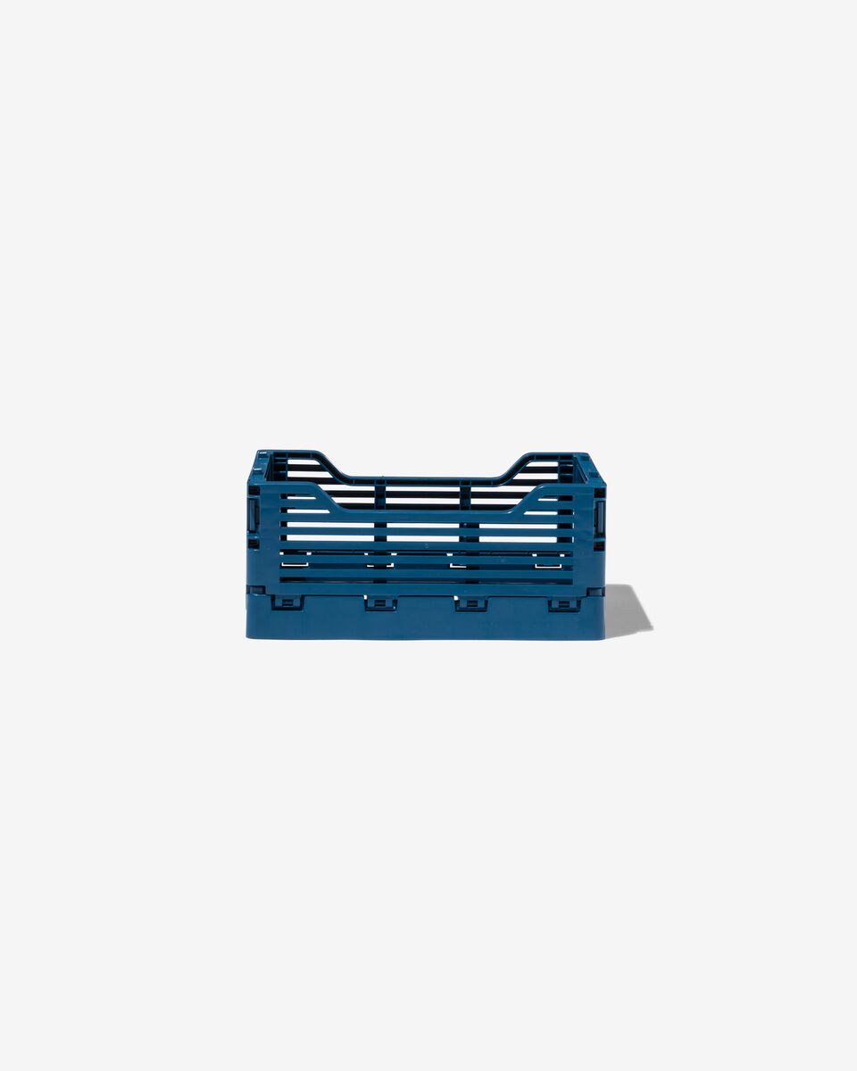 caisse pliable à lettres recyclée XS bleu - 39821200 - HEMA