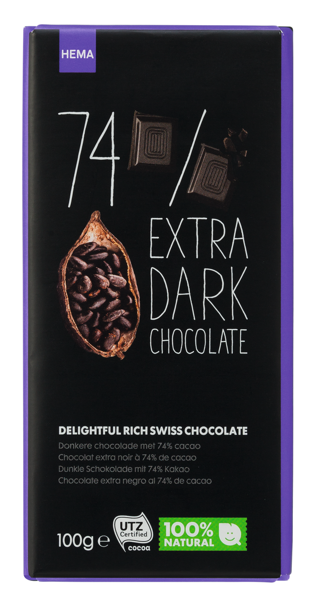 chocolat noir contenant 74 % de cacao - 10370033 - HEMA