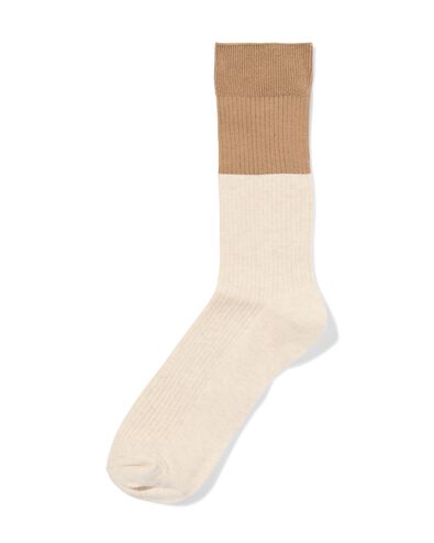chaussettes homme carreaux couleur beige - 4170455BEIGE - HEMA