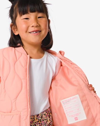 manteau enfant matelassé rose 122/128 - 30809063 - HEMA