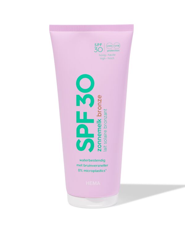 zonnemelk bronze SPF30 200ml - 11630014 - HEMA