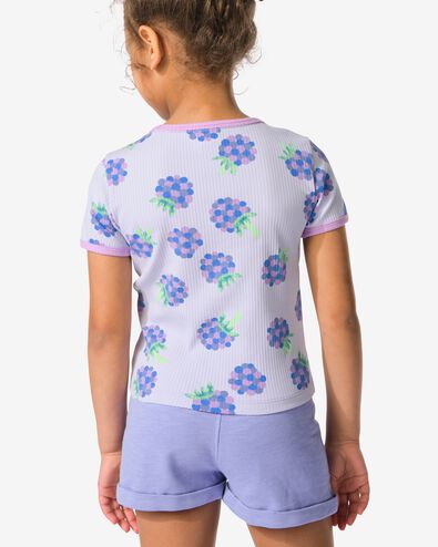 Kinder-T-Shirt, gerippt, Himbeere violett - 30816504PURPLE - HEMA