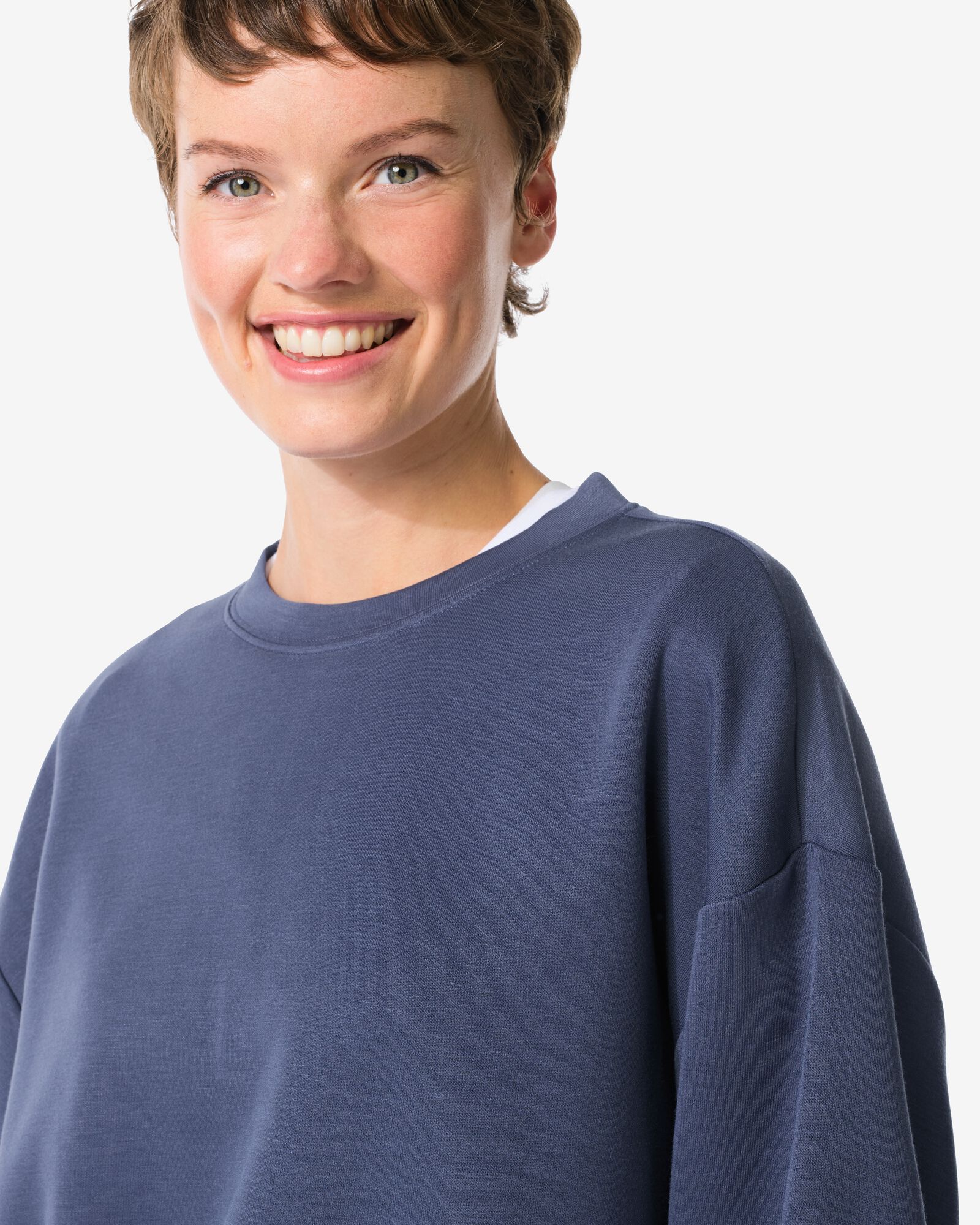 dames lounge trui donkerblauw - 36060023DARKBLUE - HEMA