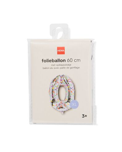 Folienballon Zahl 0 60 cm Konfetti - 14260057 - HEMA
