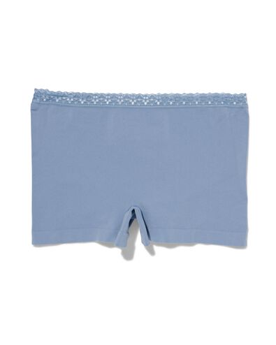 shortie femme sans coutures avec dentelle bleu XL - 19690726 - HEMA