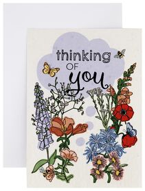 Grußkarte mit Blumensamenmischung, Thinking of you - 41880211 - HEMA