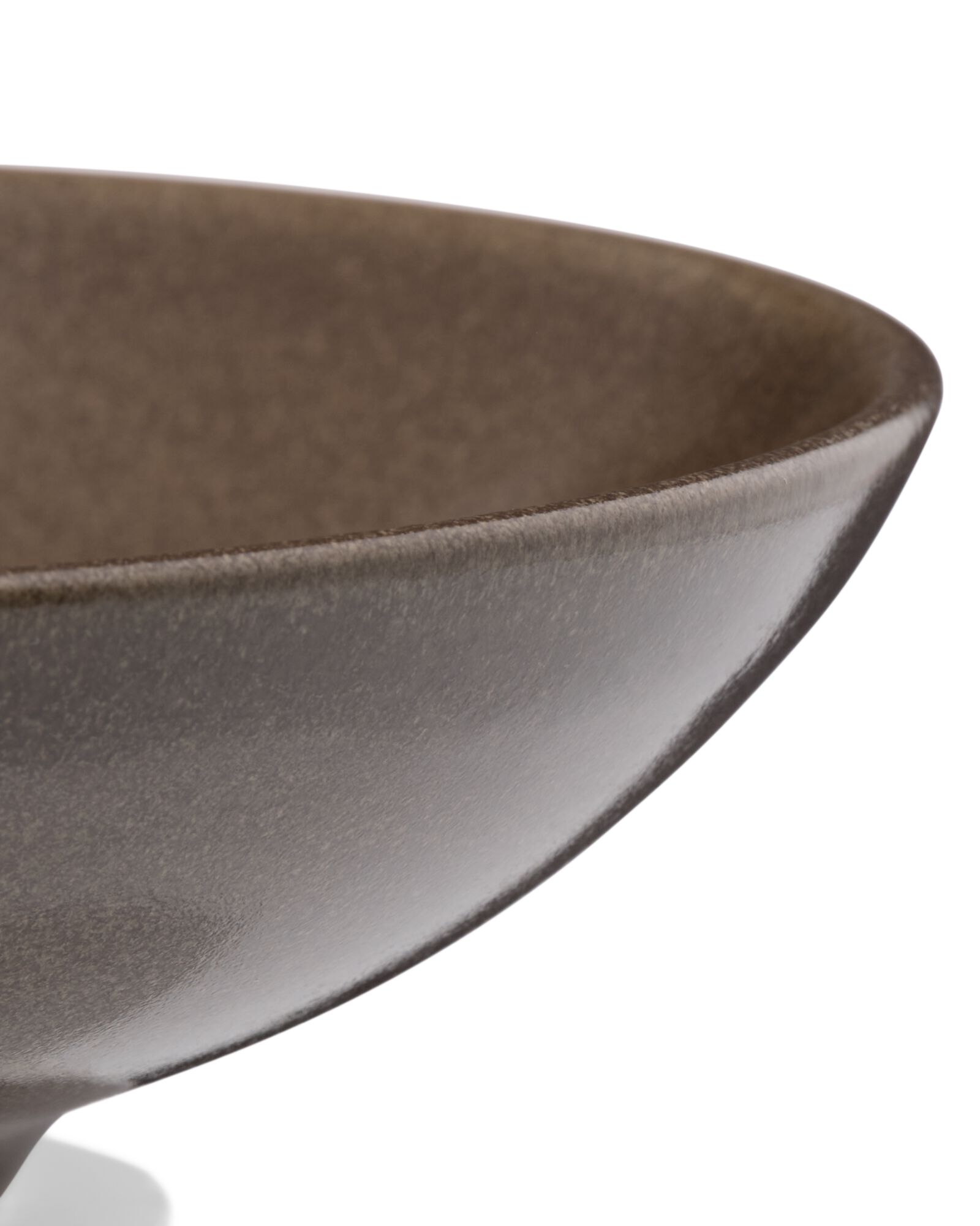 lage schaal &Oslash;15cm Puur reactief glazuur donkerbruin - 9650136 - HEMA
