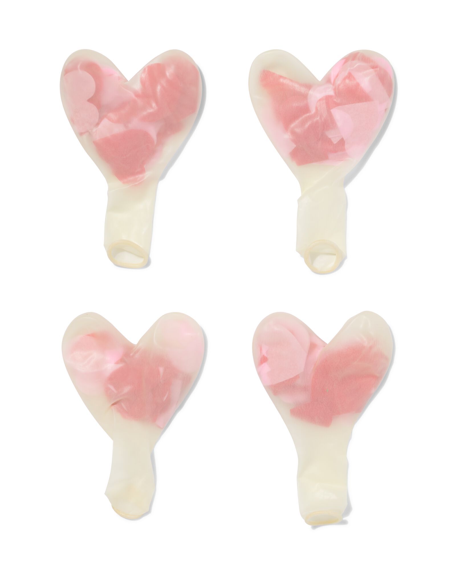 confettiballonnen hart 30 cm - 6 stuks - 14280138 - HEMA