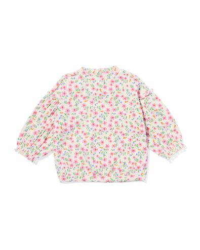 babysweater bloemen ecru - 33079760ECRU - HEMA