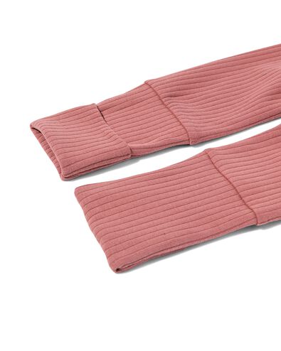 newborn meegroei legging rib roze - 1000029877 - HEMA