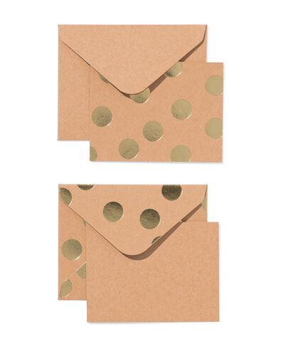 enveloppes cadeaux avec carte vierge S pois - 6 pi&egrave;ces - 14710300 - HEMA