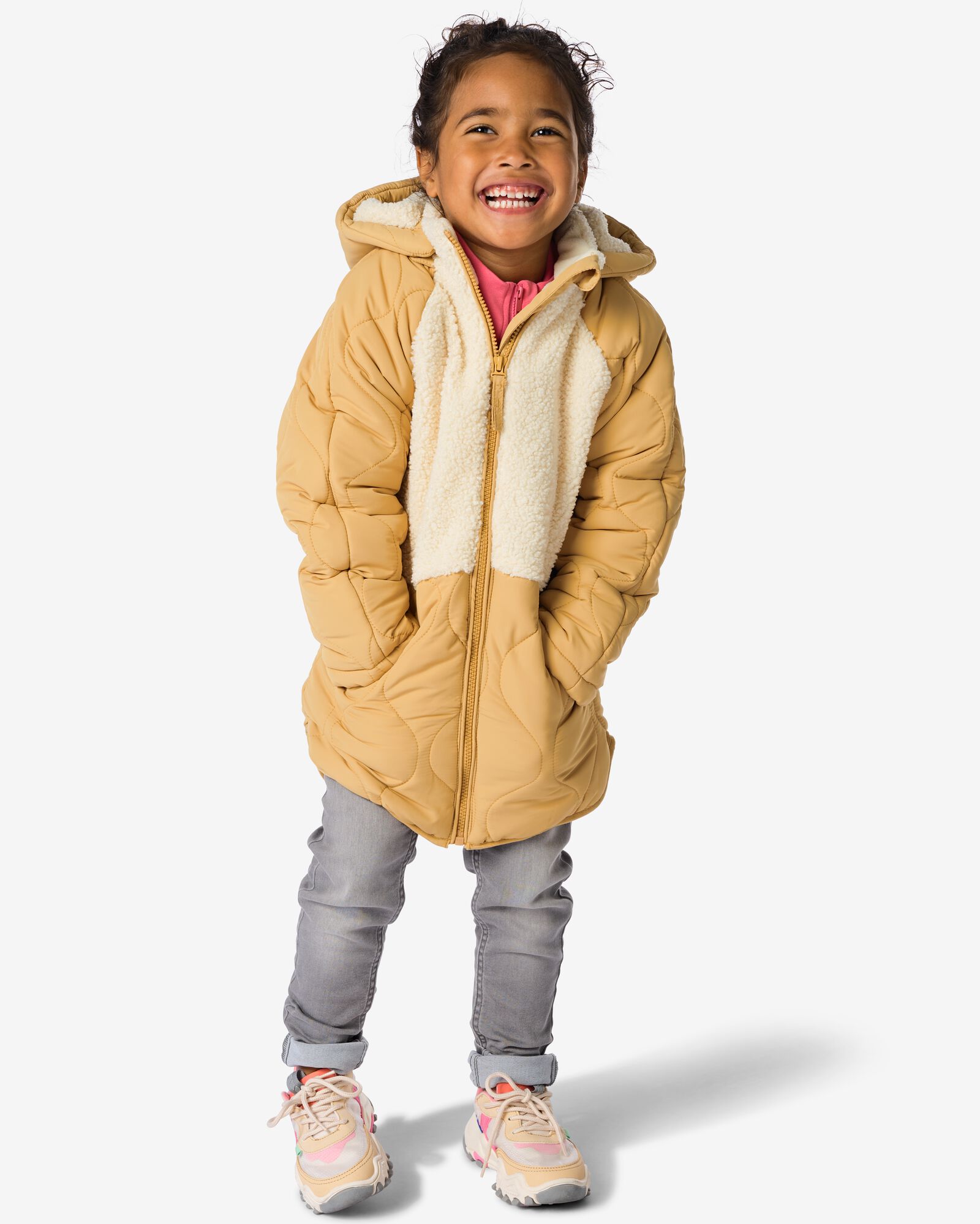 manteau enfant rembourr&eacute; peluche marron - 30865307BROWN - HEMA