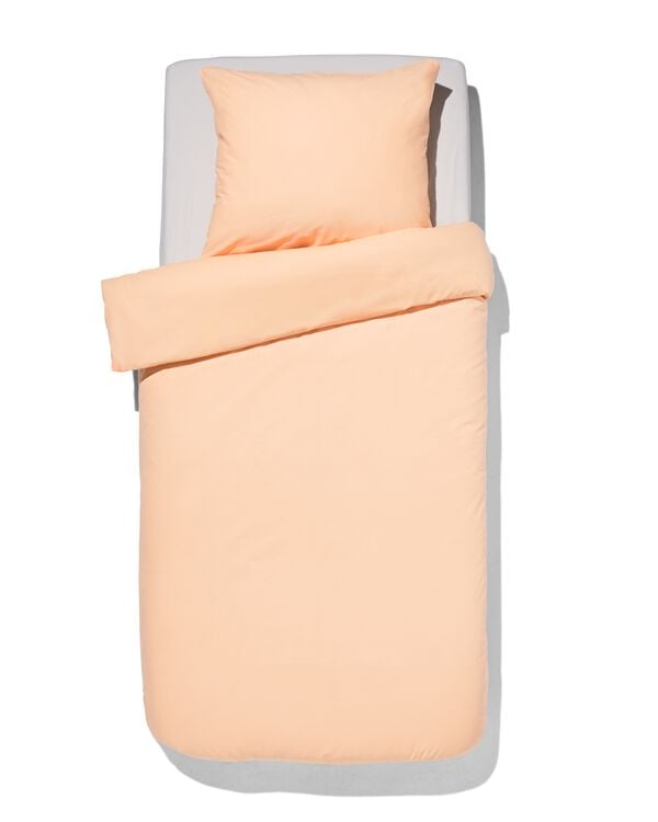 housse de couette 140x200/220cm coton doux p&ecirc;che - 5750058 - HEMA