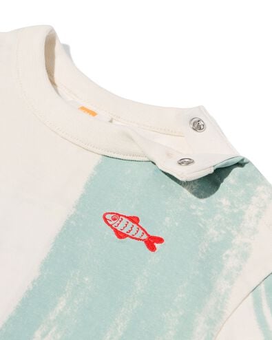 baby T-shirt  golfdessin ecru ecru - 33189770ECRU - HEMA