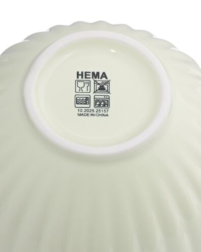 Sch&auml;lchen ⌀ 12 cm, Steingut, Blume, gr&uuml;n - 9650344 - HEMA