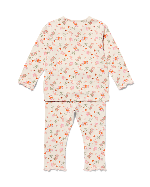 pyjama bébé coton fleurs vert vert - 1000030058 - HEMA