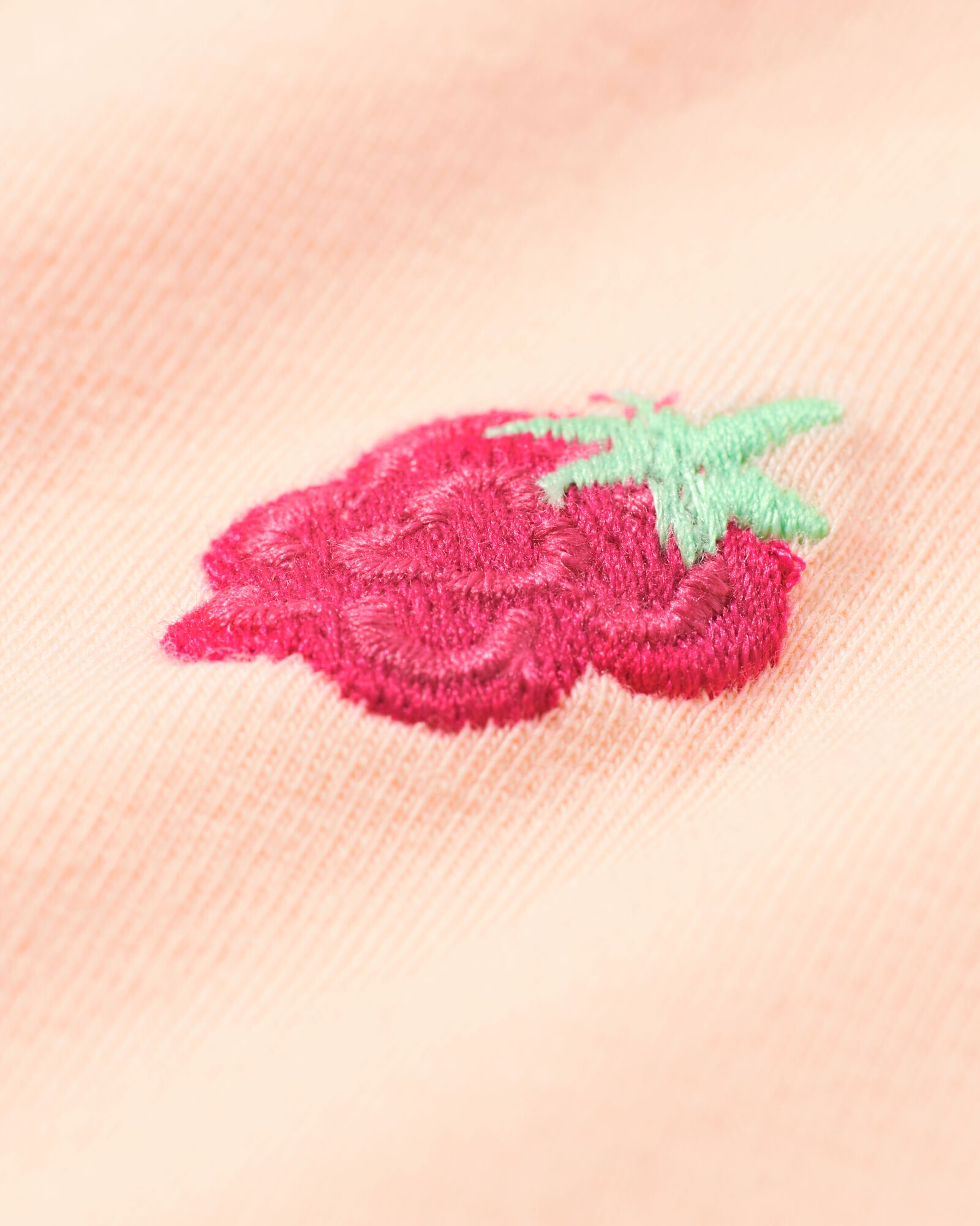 newborn T-shirt fruit zalmroze - 33443920SALMONPINK - HEMA