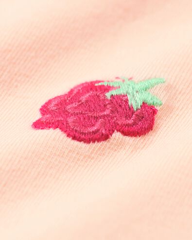 newborn T-shirt fruit zalmroze - 33443920SALMONPINK - HEMA