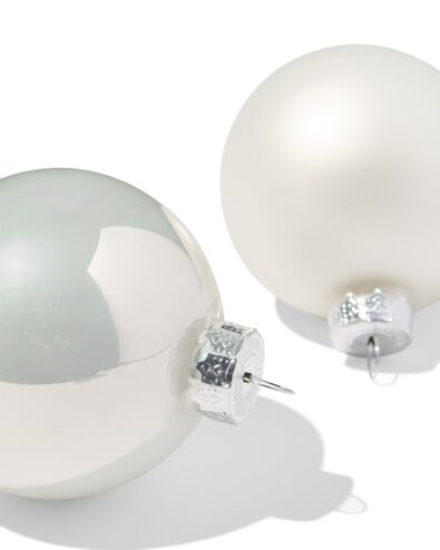 Christbaumkugeln, Set, 7,2 cm, Glas, perlmuttfarben &ndash; 6 St&uuml;ck - 25101285 - HEMA