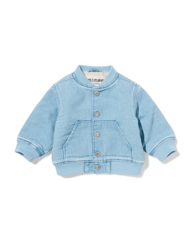 baby bomberjack rib denim denim - 33179970DENIM - HEMA