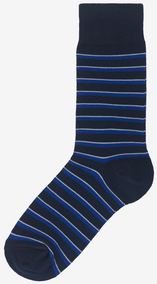 5 paires de chaussettes homme avec coton bleu foncé 43/46 - 4110062 - HEMA