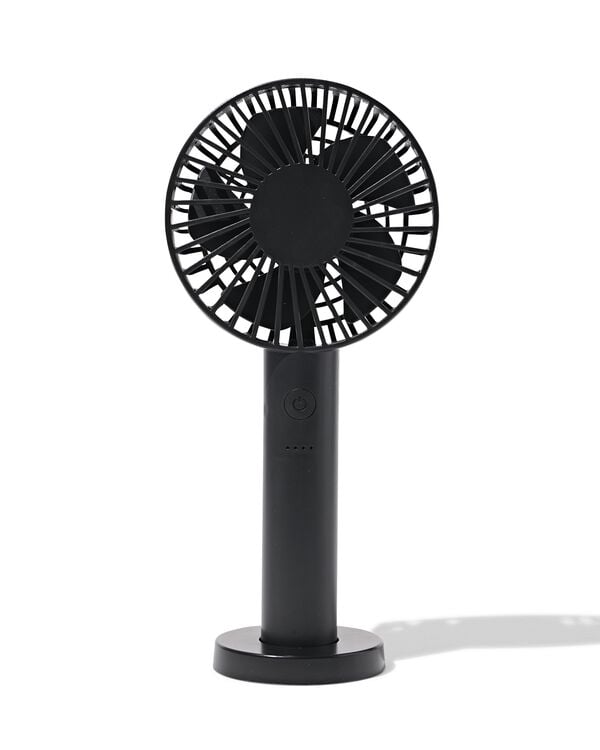 ventilateur &agrave; main ⌀11,5x23,5cm noir - 80200037 - HEMA