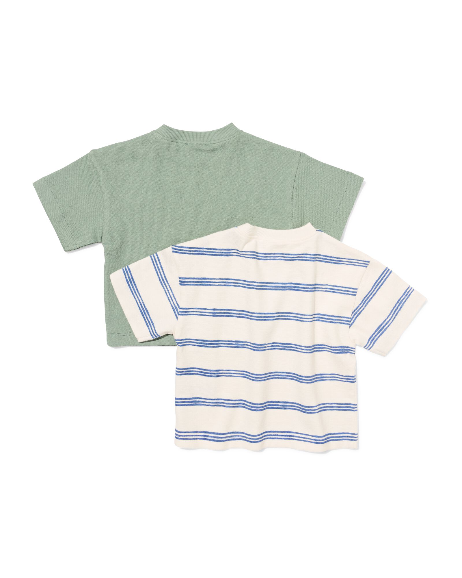 t-shirts b&eacute;b&eacute; jersey rayures - 2 pi&egrave;ces vert vert - 33187670GREEN - HEMA