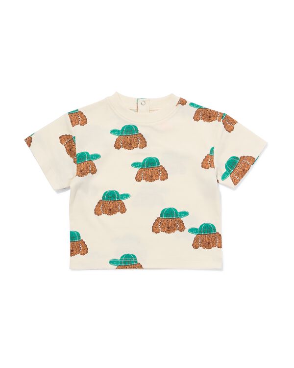 Baby-T-Shirt aus Jersey, Hunde eierschalenfarben eierschalenfarben - 33187040OFFWHITE - HEMA
