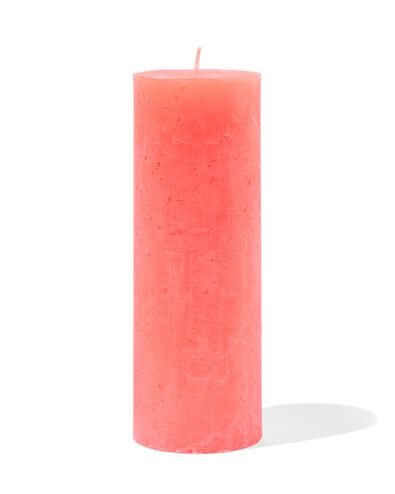 rustieke kaarsen fluor oranje	 - 2000000050 - HEMA